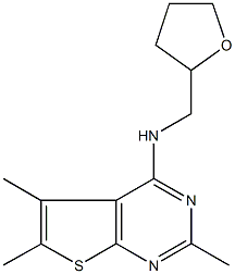 N-(tetrahydro-2-furanylmethyl)-N-(2,5,6-trimethylthieno[2,3-d]pyrimidin-4-yl)amine,796888-16-9,结构式