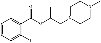 1-methyl-2-(4-methyl-1-piperazinyl)ethyl 2-iodobenzoate 结构式