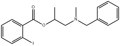 2-[benzyl(methyl)amino]-1-methylethyl 2-iodobenzoate 化学構造式