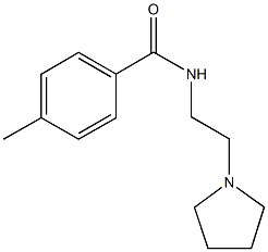 4-methyl-N-[2-(1-pyrrolidinyl)ethyl]benzamide 化学構造式