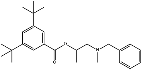 2-[benzyl(methyl)amino]-1-methylethyl 3,5-ditert-butylbenzoate 化学構造式