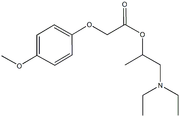 2-(diethylamino)-1-methylethyl (4-methoxyphenoxy)acetate 化学構造式