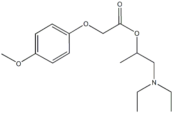 2-(diethylamino)-1-methylethyl (4-methoxyphenoxy)acetate Structure