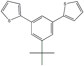 2-[3-tert-butyl-5-(2-thienyl)phenyl]thiophene 化学構造式