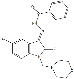 N'-[5-bromo-1-(4-morpholinylmethyl)-2-oxo-1,2-dihydro-3H-indol-3-ylidene]benzohydrazide|