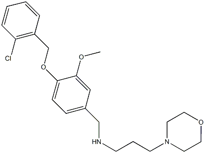 N-{4-[(2-chlorobenzyl)oxy]-3-methoxybenzyl}-N-[3-(4-morpholinyl)propyl]amine 结构式