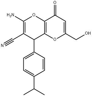 2-amino-6-(hydroxymethyl)-4-(4-isopropylphenyl)-8-oxo-4,8-dihydropyrano[3,2-b]pyran-3-carbonitrile,797028-53-6,结构式