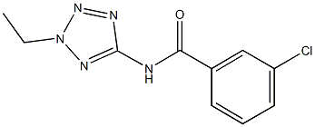 3-chloro-N-(2-ethyl-2H-tetraazol-5-yl)benzamide Structure