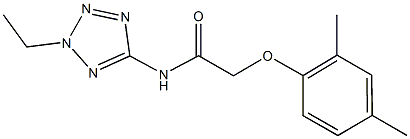2-(2,4-dimethylphenoxy)-N-(2-ethyl-2H-tetraazol-5-yl)acetamide 结构式