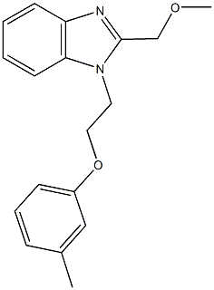 2-(methoxymethyl)-1-[2-(3-methylphenoxy)ethyl]-1H-benzimidazole Structure