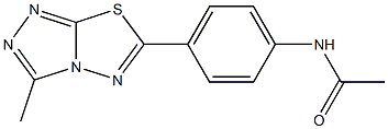 N-[4-(3-methyl[1,2,4]triazolo[3,4-b][1,3,4]thiadiazol-6-yl)phenyl]acetamide 化学構造式