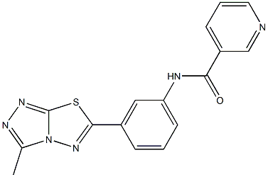 N-[3-(3-methyl[1,2,4]triazolo[3,4-b][1,3,4]thiadiazol-6-yl)phenyl]nicotinamide 化学構造式