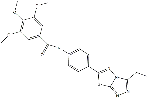 N-[4-(3-ethyl[1,2,4]triazolo[3,4-b][1,3,4]thiadiazol-6-yl)phenyl]-3,4,5-trimethoxybenzamide,797782-11-7,结构式