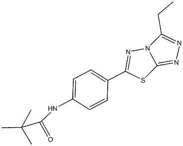 N-[4-(3-ethyl[1,2,4]triazolo[3,4-b][1,3,4]thiadiazol-6-yl)phenyl]-2,2-dimethylpropanamide Structure