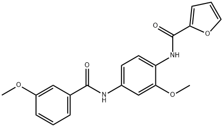 N-{2-methoxy-4-[(3-methoxybenzoyl)amino]phenyl}-2-furamide,797807-89-7,结构式