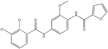 N-{4-[(2,3-dichlorobenzoyl)amino]-2-methoxyphenyl}-2-furamide 结构式