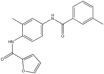 N-{2-methyl-4-[(3-methylbenzoyl)amino]phenyl}-2-furamide Struktur
