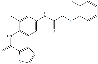 N-(2-methyl-4-{[(2-methylphenoxy)acetyl]amino}phenyl)-2-furamide,797808-23-2,结构式