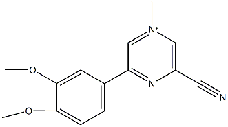 3-cyano-5-(3,4-dimethoxyphenyl)-1-methylpyrazin-1-ium|