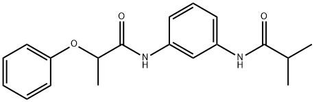 2-methyl-N-{3-[(2-phenoxypropanoyl)amino]phenyl}propanamide Structure