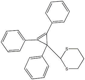 2-(1,2,3-triphenyl-2-cyclopropen-1-yl)-1,3-dithiane|