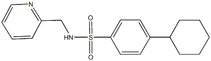 4-cyclohexyl-N-(2-pyridinylmethyl)benzenesulfonamide,799252-63-4,结构式