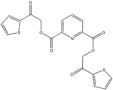bis[2-oxo-2-(2-thienyl)ethyl] 2,6-pyridinedicarboxylate Structure