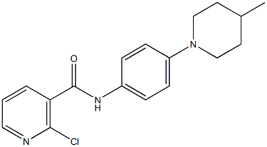 2-chloro-N-[4-(4-methyl-1-piperidinyl)phenyl]nicotinamide Struktur