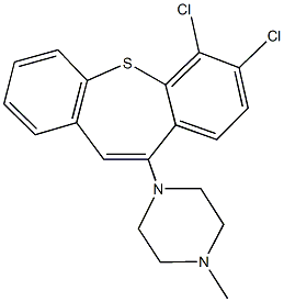 1-(6,7-dichlorodibenzo[b,f]thiepin-10-yl)-4-methylpiperazine,79962-30-4,结构式