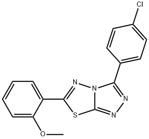 2-[3-(4-chlorophenyl)[1,2,4]triazolo[3,4-b][1,3,4]thiadiazol-6-yl]phenyl methyl ether|