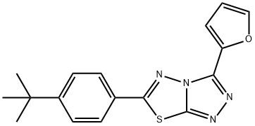 6-(4-tert-butylphenyl)-3-(2-furyl)[1,2,4]triazolo[3,4-b][1,3,4]thiadiazole 结构式