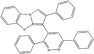 3-(3,6-diphenyl-4-pyridazinyl)-2-phenylpyrrolo[2,1-b][1,3]benzothiazole,80089-88-9,结构式