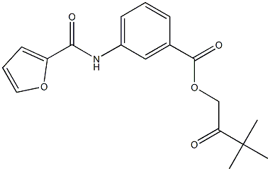 3,3-dimethyl-2-oxobutyl 3-(2-furoylamino)benzoate 结构式