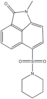 1-methyl-6-(1-piperidinylsulfonyl)benzo[cd]indol-2(1H)-one Structure