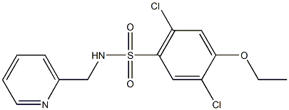 2,5-dichloro-4-ethoxy-N-(2-pyridinylmethyl)benzenesulfonamide 化学構造式