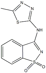 N-(1,1-dioxido-1,2-benzisothiazol-3-yl)-N-(5-methyl-1,3,4-thiadiazol-2-yl)amine 结构式