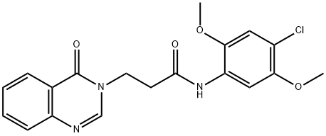 801228-01-3 N-(4-chloro-2,5-dimethoxyphenyl)-3-(4-oxo-3(4H)-quinazolinyl)propanamide