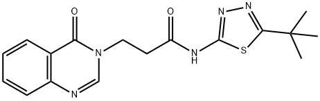 N-(5-tert-butyl-1,3,4-thiadiazol-2-yl)-3-(4-oxo-3(4H)-quinazolinyl)propanamide Structure