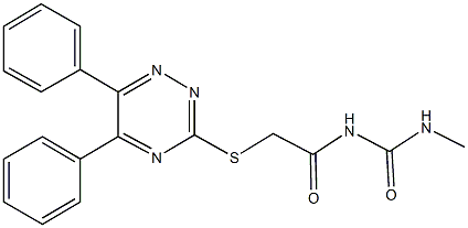 N-{[(5,6-diphenyl-1,2,4-triazin-3-yl)sulfanyl]acetyl}-N'-methylurea Structure