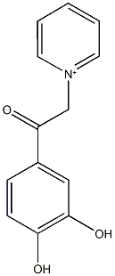 1-[2-(3,4-dihydroxyphenyl)-2-oxoethyl]pyridinium 结构式