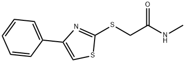 N-methyl-2-[(4-phenyl-1,3-thiazol-2-yl)sulfanyl]acetamide,804540-92-9,结构式