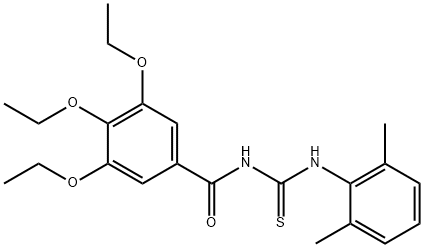 N-(2,6-dimethylphenyl)-N'-(3,4,5-triethoxybenzoyl)thiourea Struktur