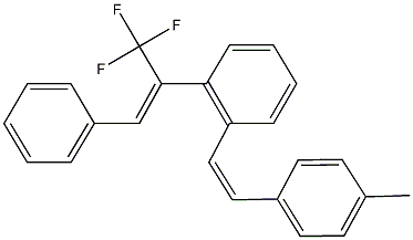 1-[2-(4-methylphenyl)vinyl]-2-[2-phenyl-1-(trifluoromethyl)vinyl]benzene,80663-35-0,结构式