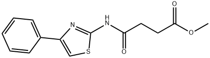 methyl 4-oxo-4-[(4-phenyl-1,3-thiazol-2-yl)amino]butanoate 化学構造式