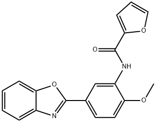 N-[5-(1,3-benzoxazol-2-yl)-2-methoxyphenyl]-2-furamide Structure