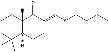 2-[(butylsulfanyl)methylene]-5,5,8a-trimethyloctahydro-1(2H)-naphthalenone|