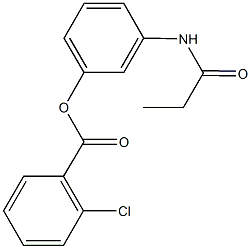 3-(propionylamino)phenyl 2-chlorobenzoate 结构式