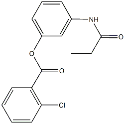 3-(propionylamino)phenyl 2-chlorobenzoate Struktur