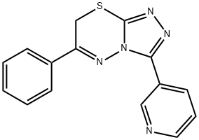 6-phenyl-3-(3-pyridinyl)-7H-[1,2,4]triazolo[3,4-b][1,3,4]thiadiazine Struktur
