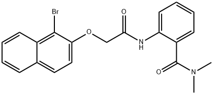 2-({[(1-bromo-2-naphthyl)oxy]acetyl}amino)-N,N-dimethylbenzamide,815613-89-9,结构式